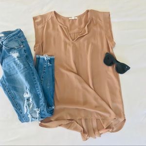 Tan Layering Top